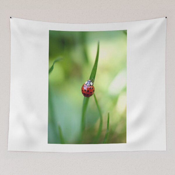 Item preview, red ladybug sitting on grass designed and sold by olena2552.