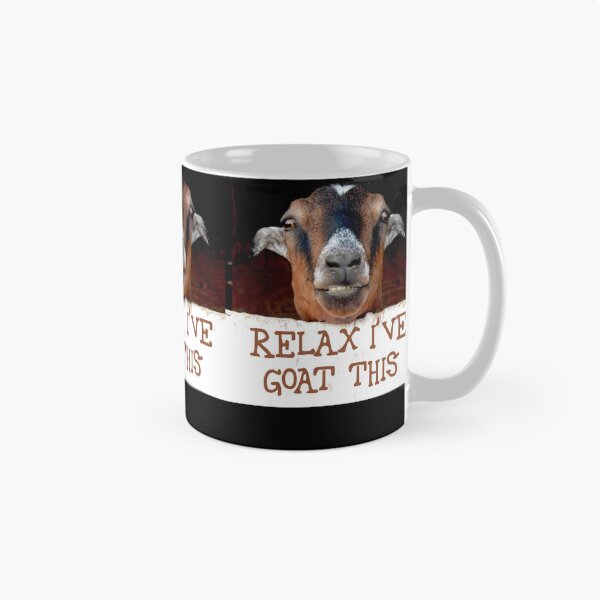 Item preview, relax I goat this, fun goat, smiling goat,  designed and sold by Stephanie  Skeem.