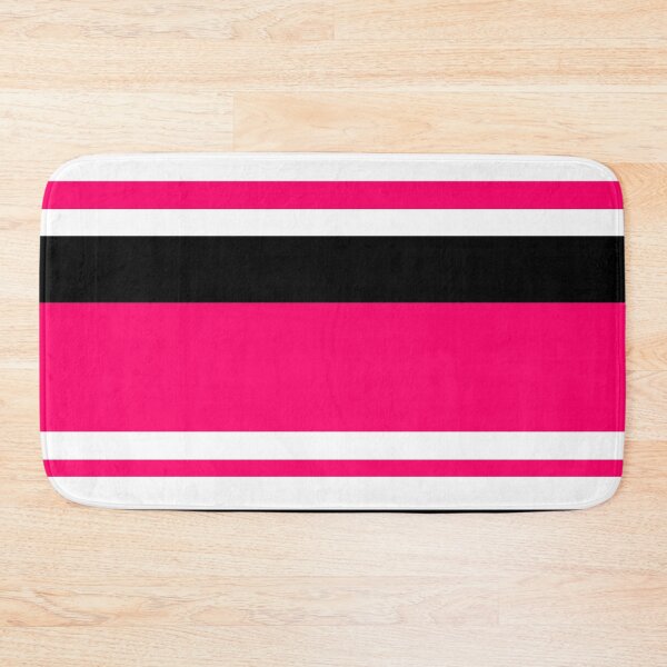 Item preview, Pink Black White Horizontal Stripes designed and sold by wordznart.