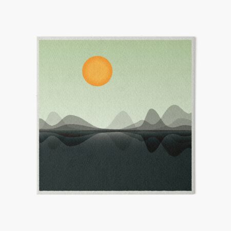Reflections - 2D Minimalist Landscape Art Board Print