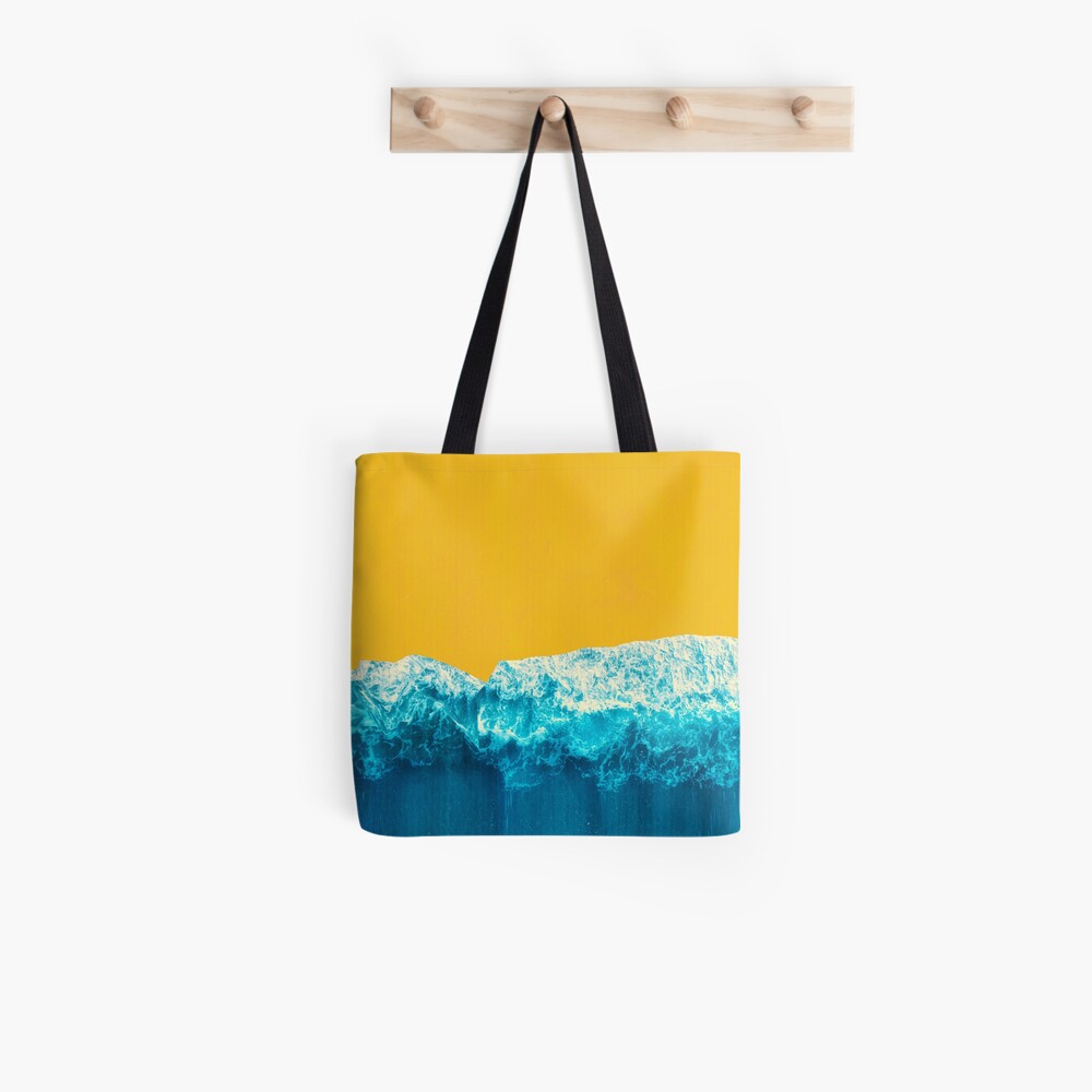 Waves  Yellow small shopping bag