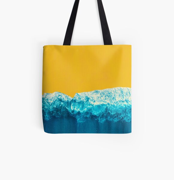 Waves  Yellow small shopping bag