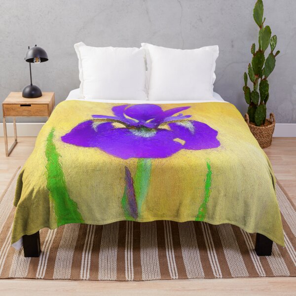 Item preview, Purple Bearded Iris Painting - Cute Original Flower Art designed and sold by alpendesigns.