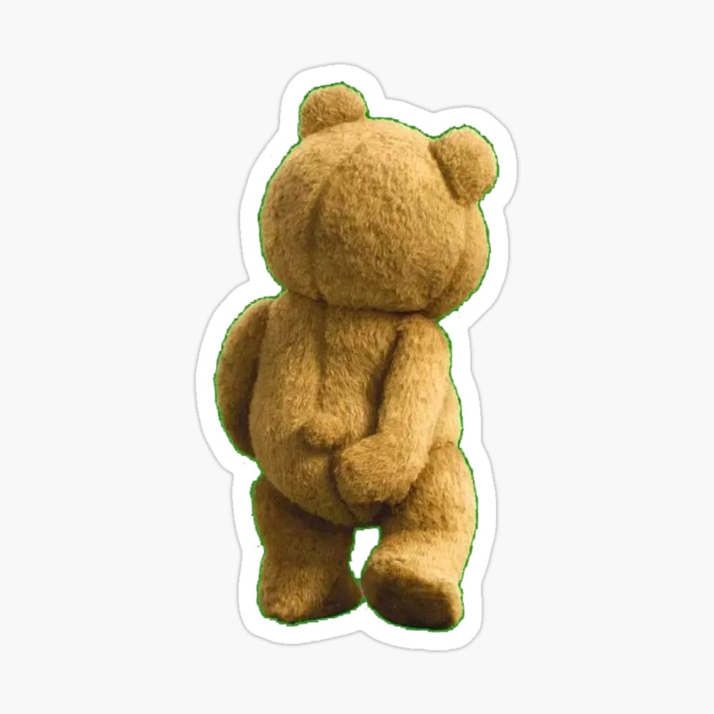 ted bear scratching his ass. | Art Board Print