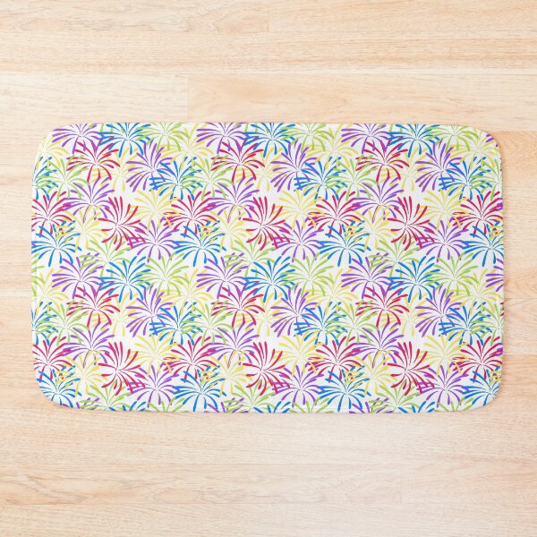 Item preview, Colorful Firework Splash Pattern White designed and sold by karwilberevivalcollection.