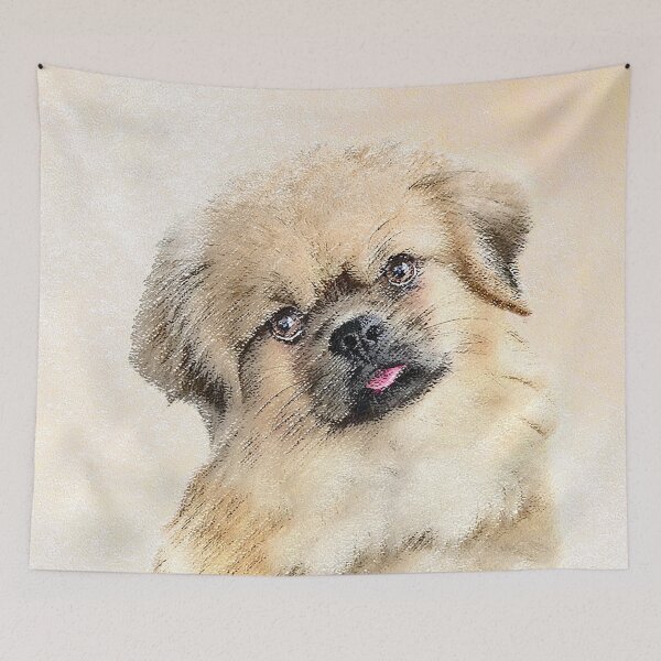 Item preview, Tibetan Spaniel Painting - Cute Original Dog Art designed and sold by alpendesigns.