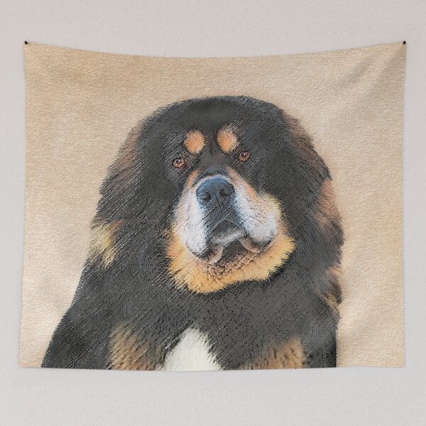 Item preview, Tibetan Mastiff Painting - Cute Original Dog Art designed and sold by alpendesigns.
