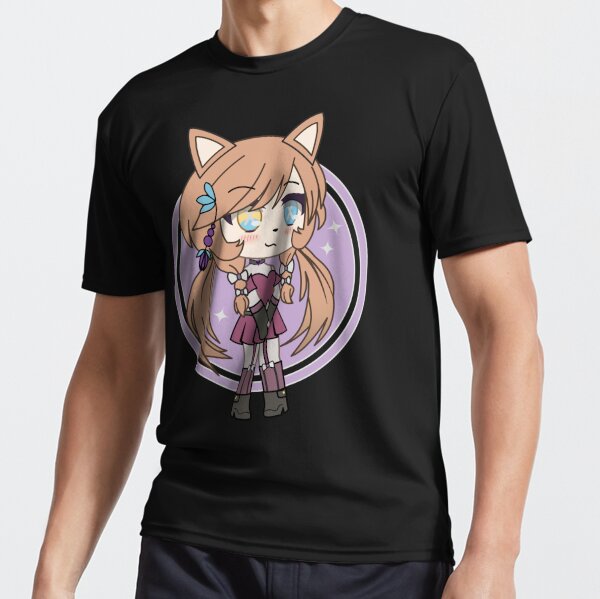 Cute Gacha Girl Foxy Chan Black White Tshirt For Men Women Gacha