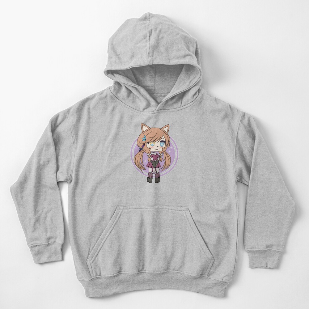 Cute Gacha Girl Foxy Chan Kids Pullover Hoodie