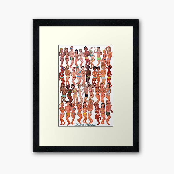 Vista previa del artículo con la obra «bailando en la playa», diseñado y vendido por Diego Manuel Rodriguez.