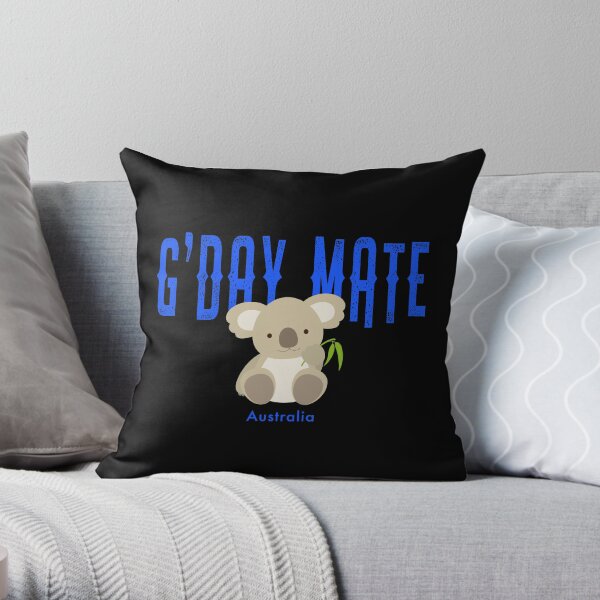 G'Day Mate Australia Cute Koala Throw Pillow