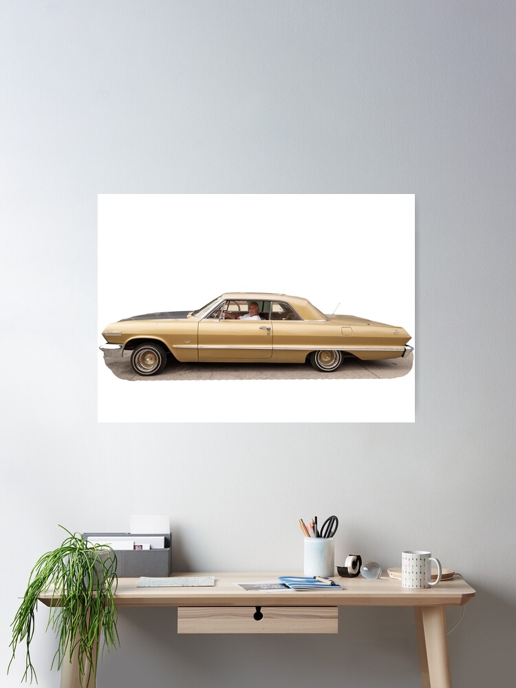 CHEVROLET　Impala63 coupe A3Poster 1963 Chevrolet Impala Coupe Posters and Art Prints for Sale