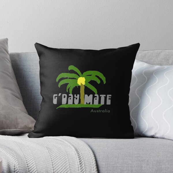 G'Day Mate Australia Palm Tree Throw Pillow