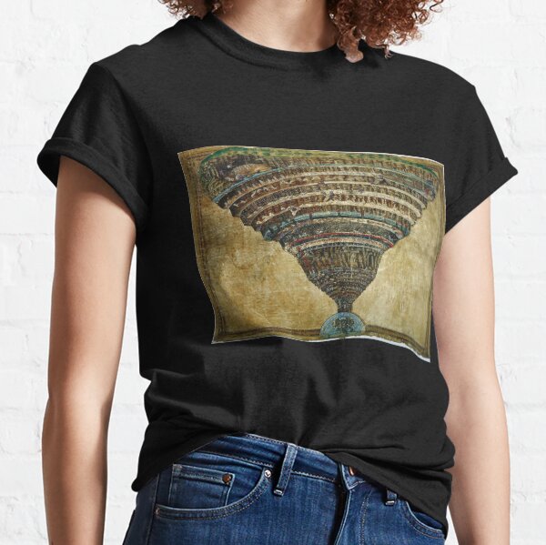 Chart of Hell by Botticelli Classic T-Shirt