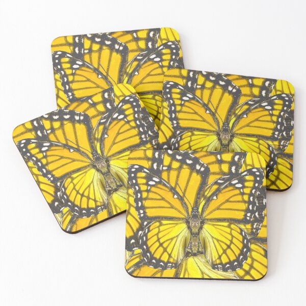 Item preview, ABSTRACT YELLOW MONARCH BUTTERFLIES, designed and sold by sharlesart.