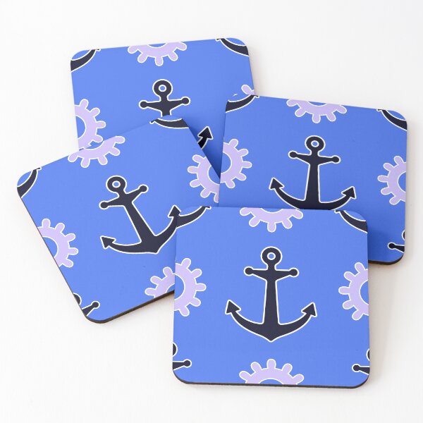 Item preview, David Rose Designs - Nautical 3 (blue and lilac, with black anchor) designed and sold by Sartabanfi.