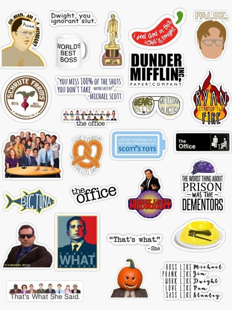 The Office Dunder Mifflin 2 1/2 Stickers - 96 Pack