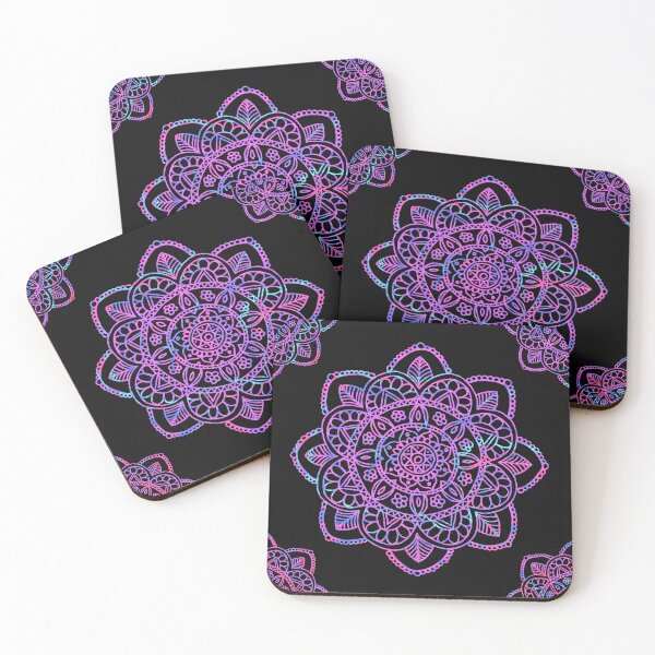 Item preview, Purple Mandala on Black designed and sold by Julie Erin Designs.
