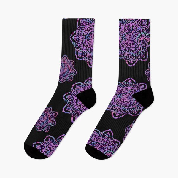 Item preview, Purple Mandala on Black designed and sold by Julie Erin Designs.