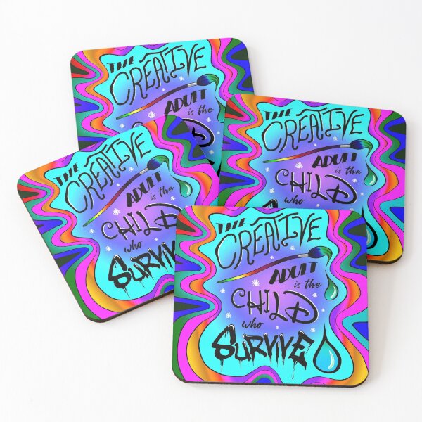 Item preview, "The Creative Adult is the Child who Survived" - Quote Black Light Poster designed and sold by Visions by  Psyche.