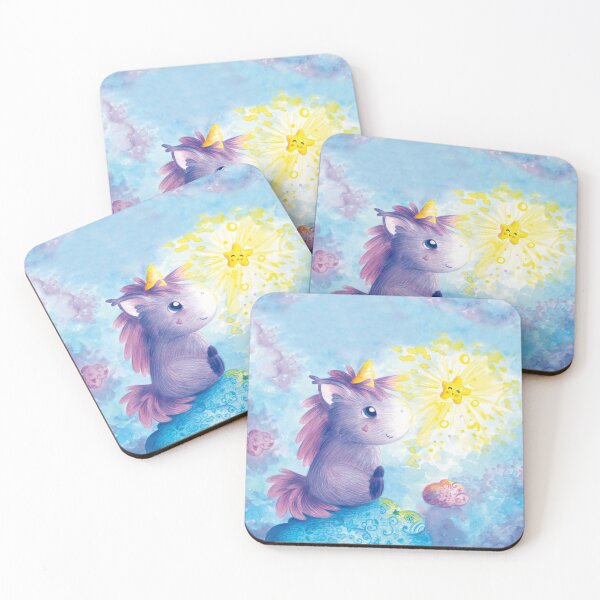 Item preview, Unicorn kawaii violet designed and sold by Ozmoze.