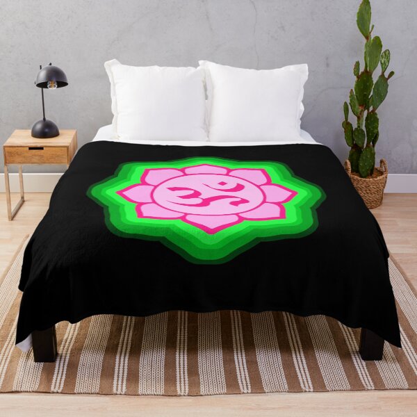 Item preview, Peaceful Pink & Growing Green Lotus Flower Om - Colorful Buddhist Symbol designed and sold by L. E. Woodson.