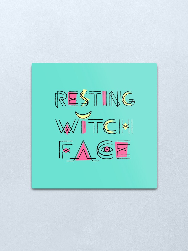 Alternate view of Resting Witch Face Metal Print