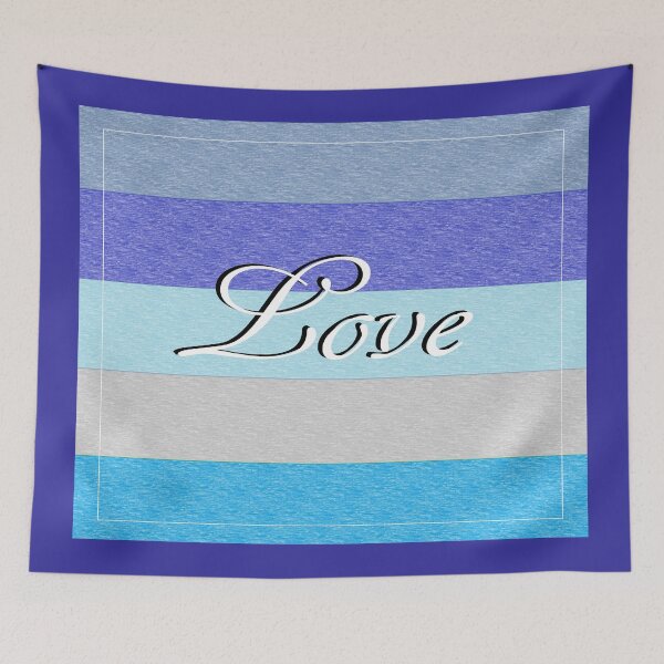 Item preview, LOVE on Blue designed and sold by EloiseArt.