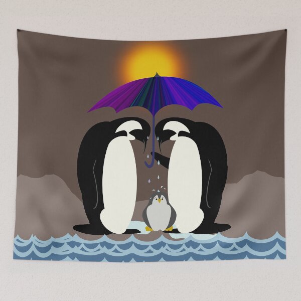 Item preview, Climate Change Means Sad Penguins designed and sold by Melissa J Barrett.