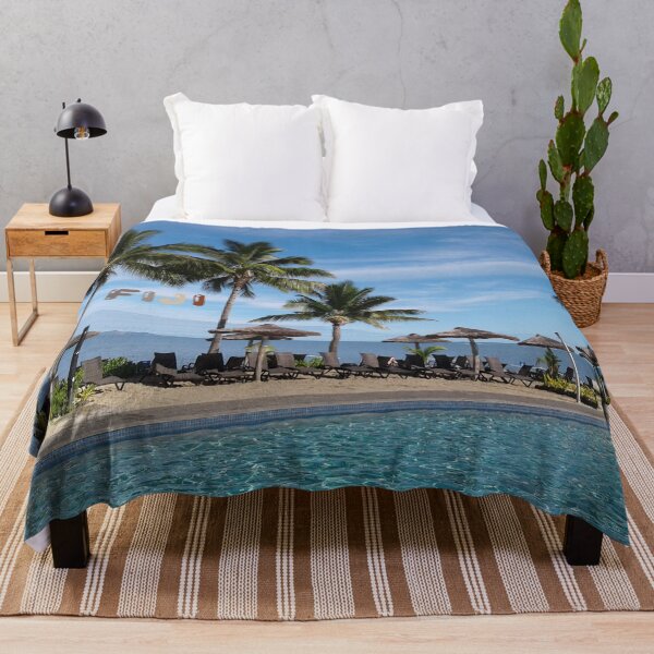 Item preview, FIJI Islands Paradise Palms con Fiji Brown Text designed and sold by KarenBarron.