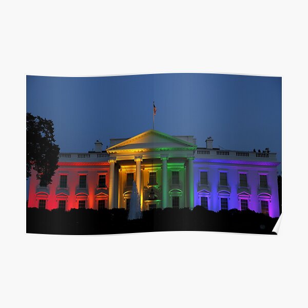 Gay Marriage Rainbow White House Photo Art Obama Administration Poster