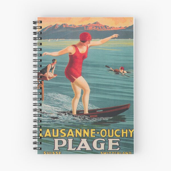 Item preview,  Ouchy, Lausanne, Switzerland Vintage Travel Poster designed and sold by vintagevivian.