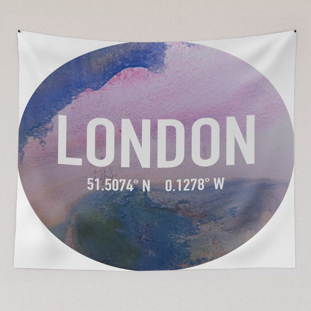 London Coordinates on a tapestry