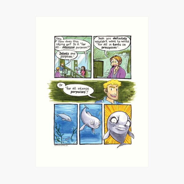 Wasted Talent - Intense Porpoise Art Print