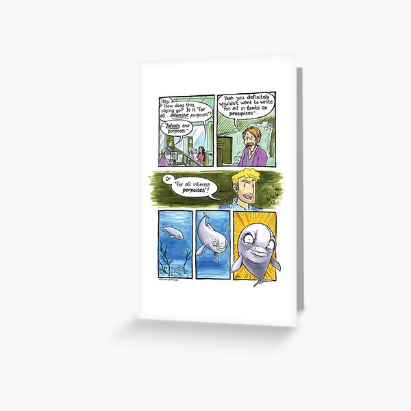 Wasted Talent - Intense Porpoise Greeting Card