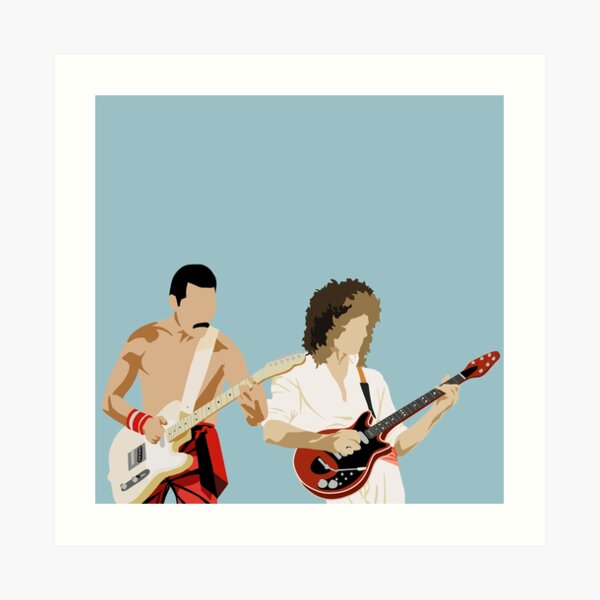 Minimal Freddie and Brian Art Print