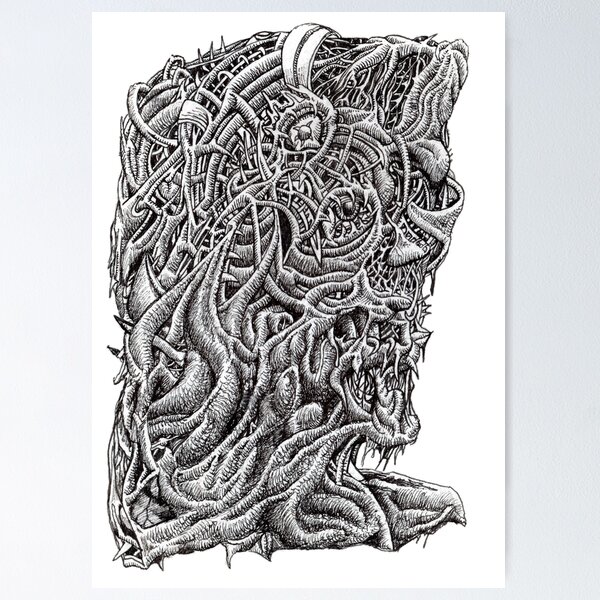 Innerbeastman, ink drawing Poster