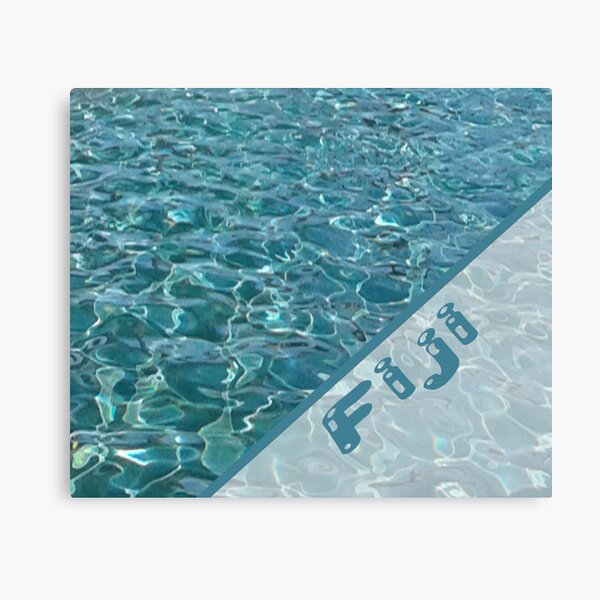FIJI Islands Resort Blue with Fiji Text Canvas Print