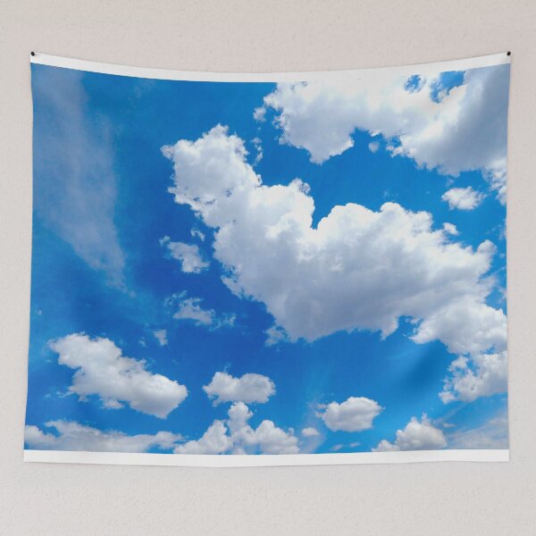 Item preview, blue sky and fluffy clouds designed and sold by Stephanie  Skeem.