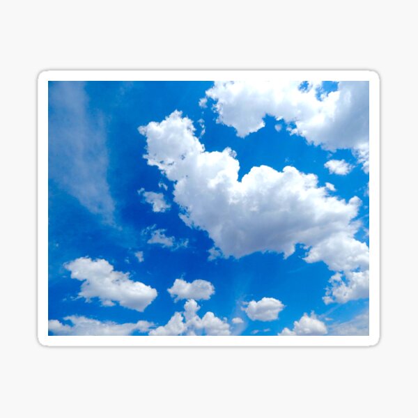 Item preview, blue sky and fluffy clouds designed and sold by Stephanie  Skeem.