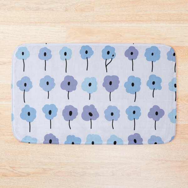 Item preview, Little Blue Flowers on Pastel Blue Background designed and sold by pugmom4.