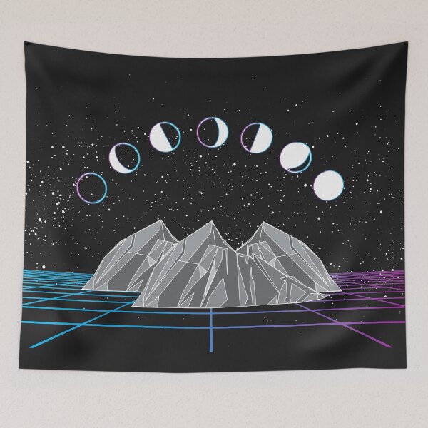 Item preview, Wire Frame Moon Mountains  designed and sold by savesarah.