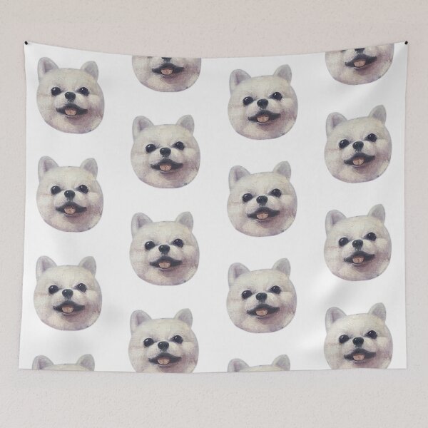 Item preview, White fat pomeranian designed and sold by PetPetArt.
