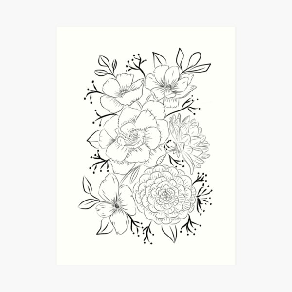 Amazing bouquet Art Print