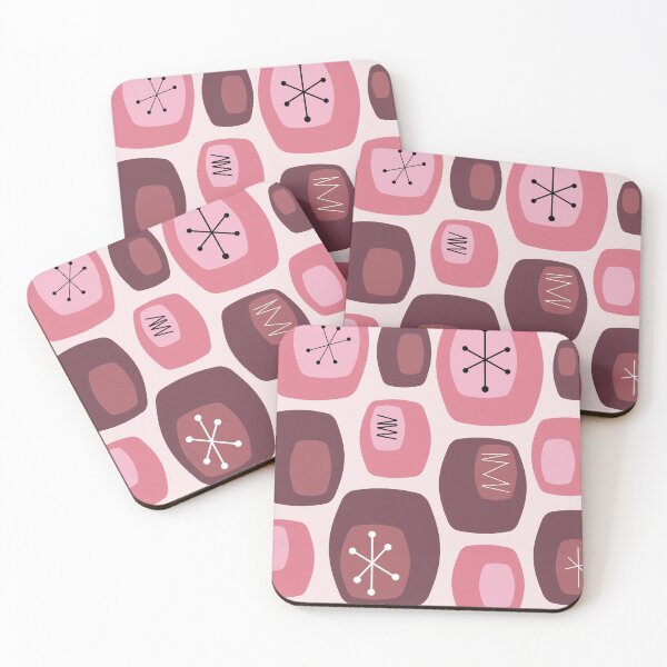 Item preview, Mid Century Modern Oblongs Pink designed and sold by thepixelgarden.