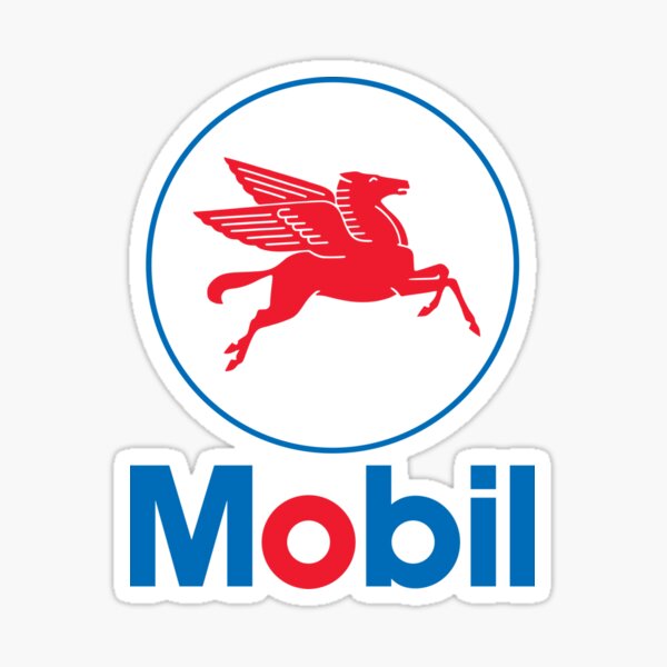 Mobil Retro Pegasus Logo Sticker