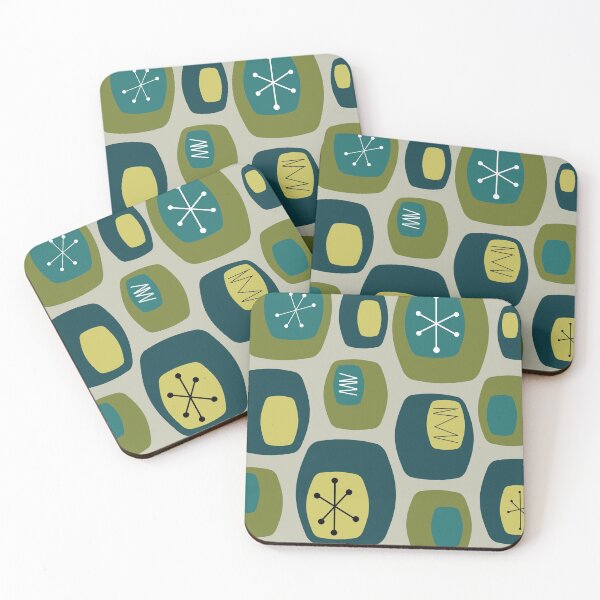 Item preview, Mid Century Modern Oblongs Olive Green designed and sold by thepixelgarden.