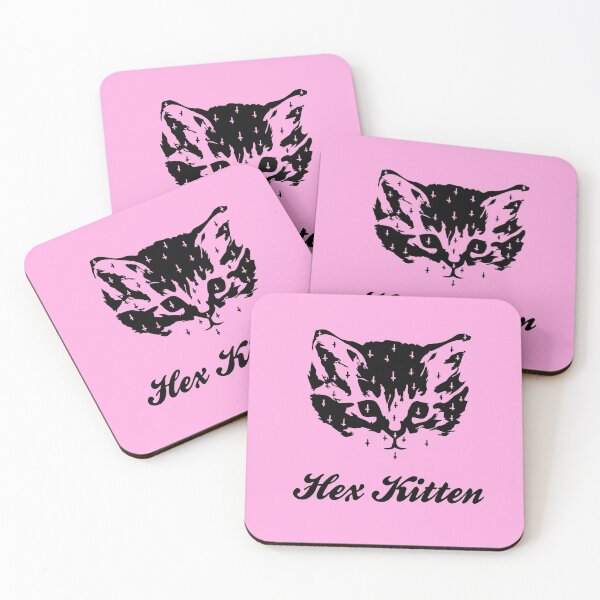 Item preview, Hex Kitten Witch, Creepy and Cute Black Cat designed and sold by thebeeholder.