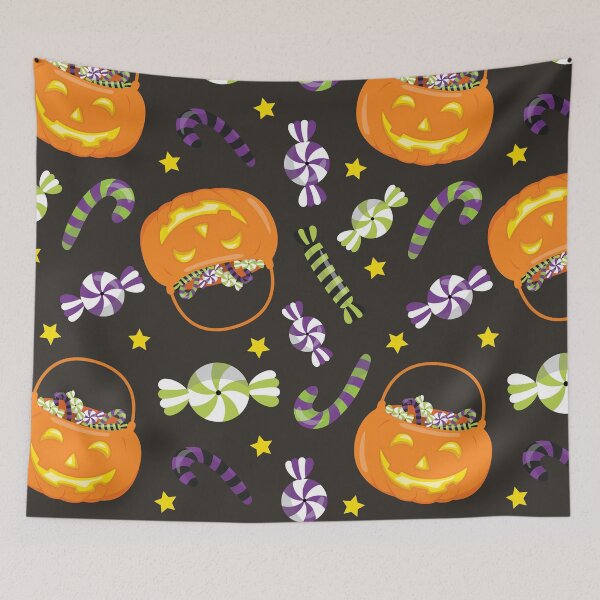 Item preview, Happy Halloween pumpkin sweets pattern designed and sold by wolfgangrainer.