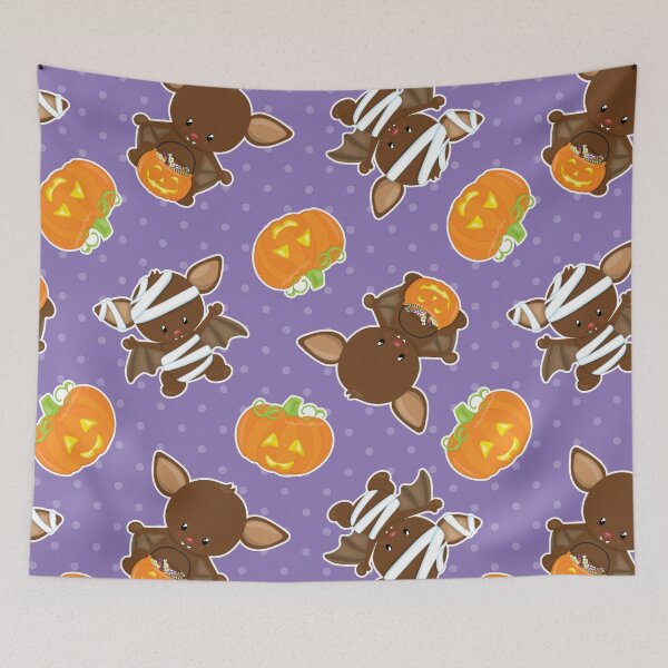 Item preview, Happy Halloween bat pattern designed and sold by wolfgangrainer.